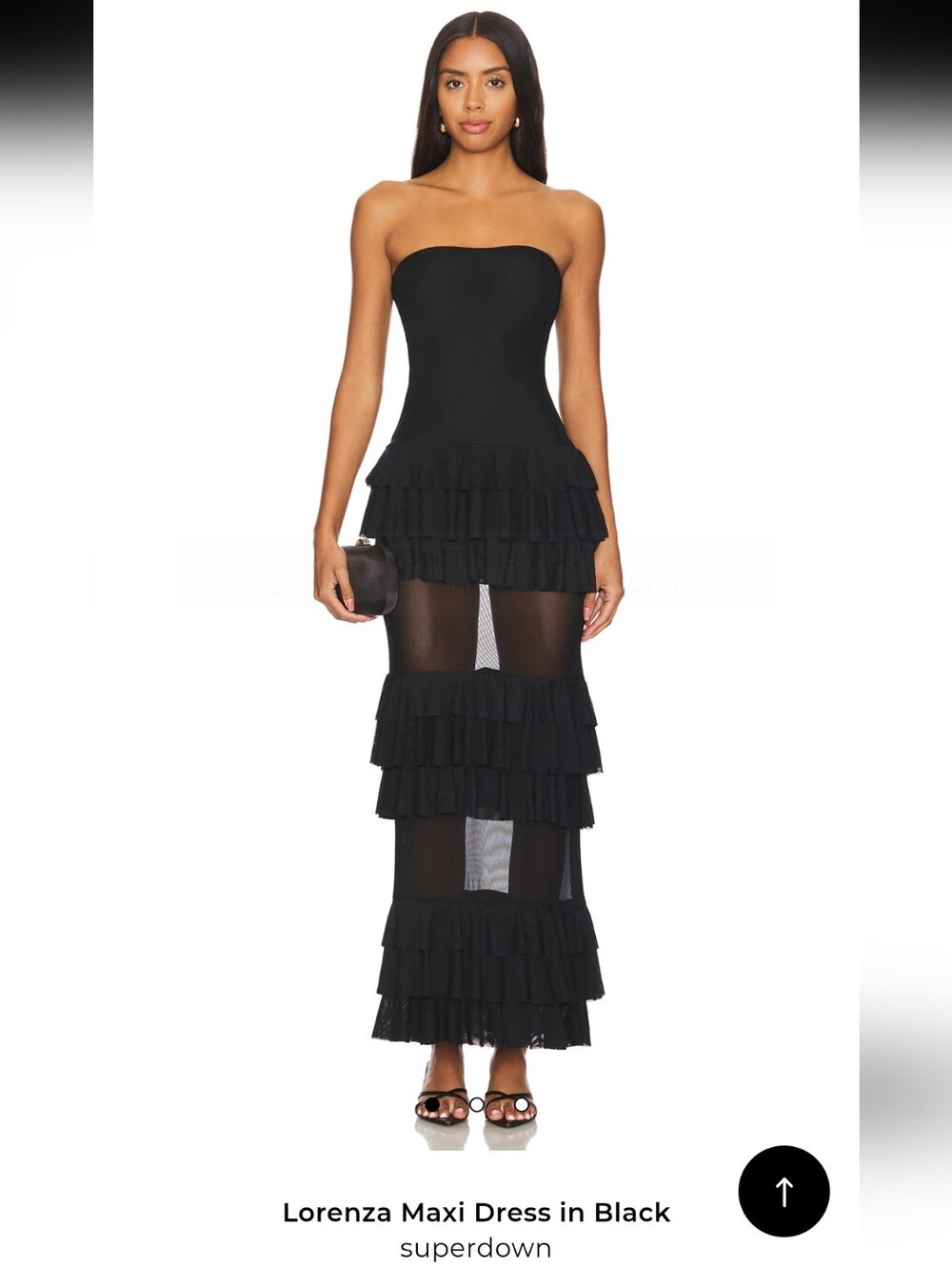 Revolve Superdown Lorenza Maxi Dress in Black Size Small Nwot